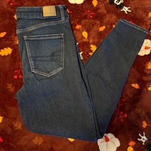 American Eagle Outfitters Women's Skinny Jeans - Dark Blue